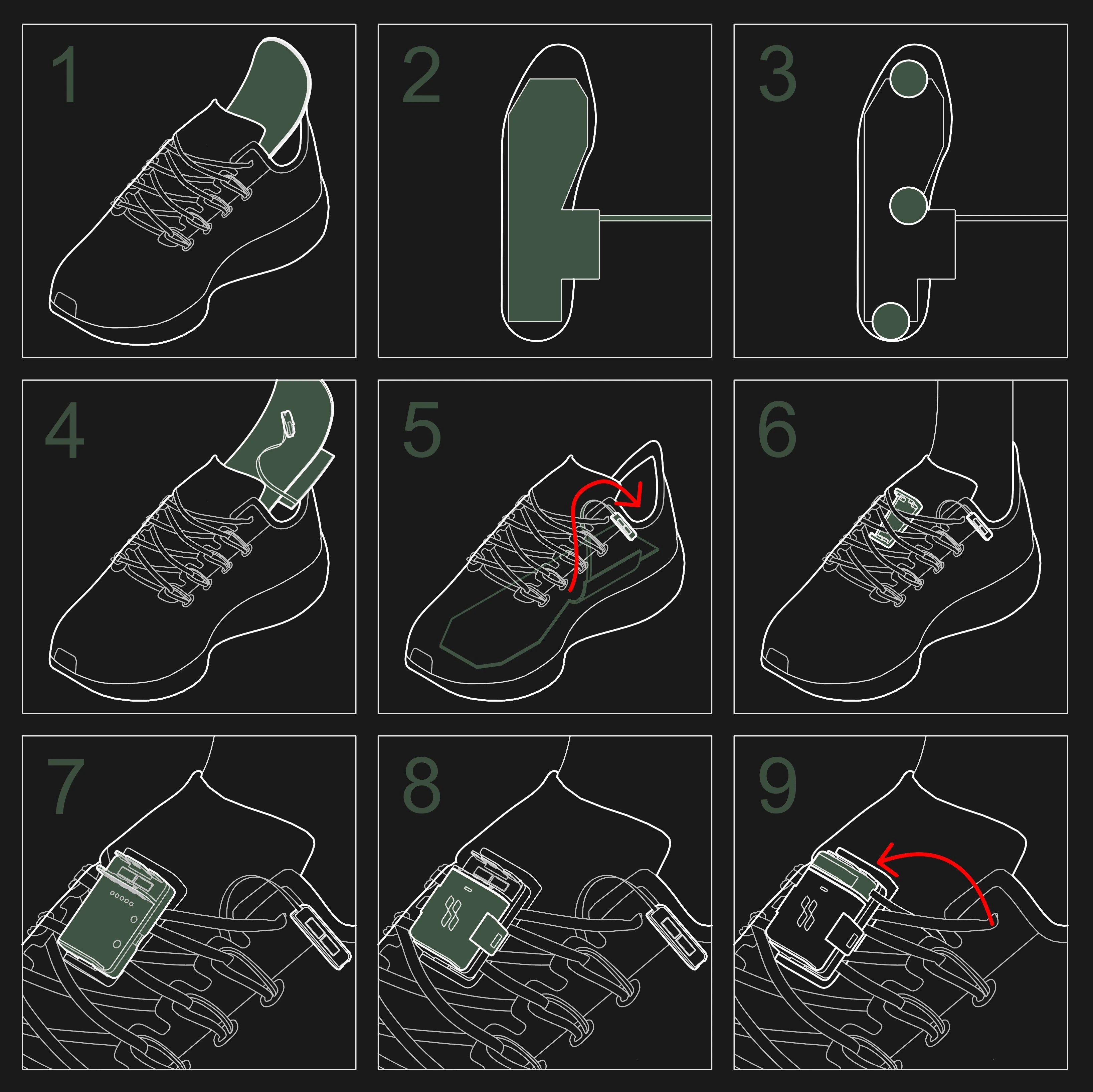 Contents of the Striv Smart Insole package