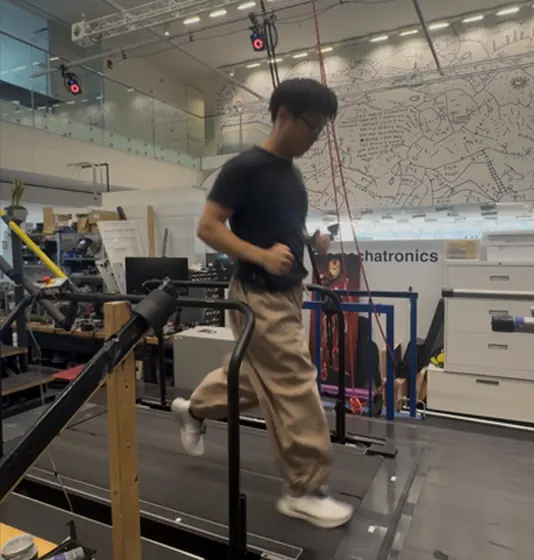 Testing on a lab treadmill